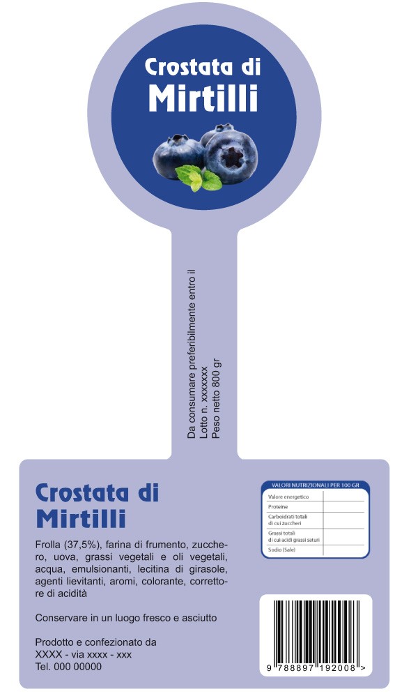 Esempio etichetta