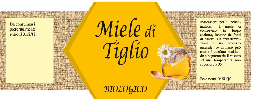 Esempio etichetta