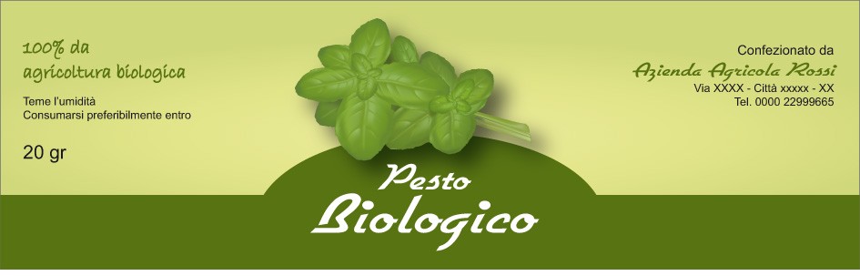 Esempio etichetta