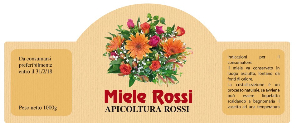 Art. 1557 - Etichetta miele 155x65 mm