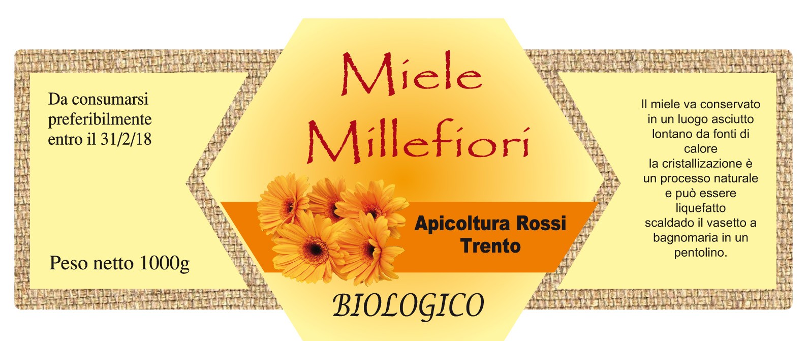  Esempio etichetta