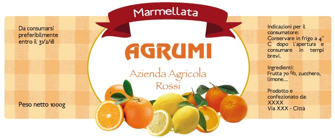 Esempio etichetta