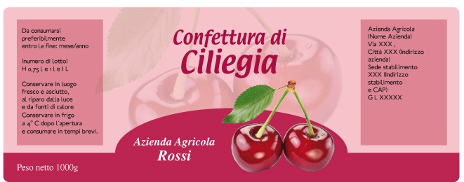 Esempio etichetta