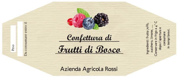 Esempio etichetta