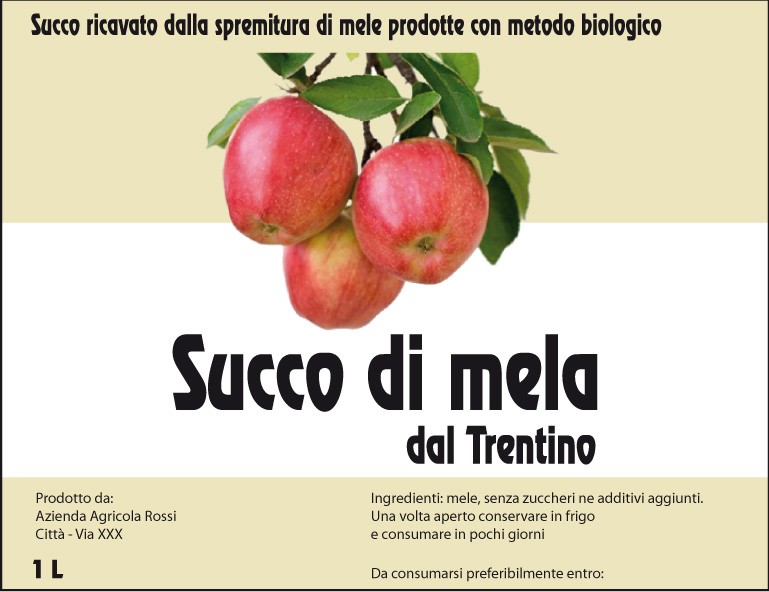 Esempio etichetta