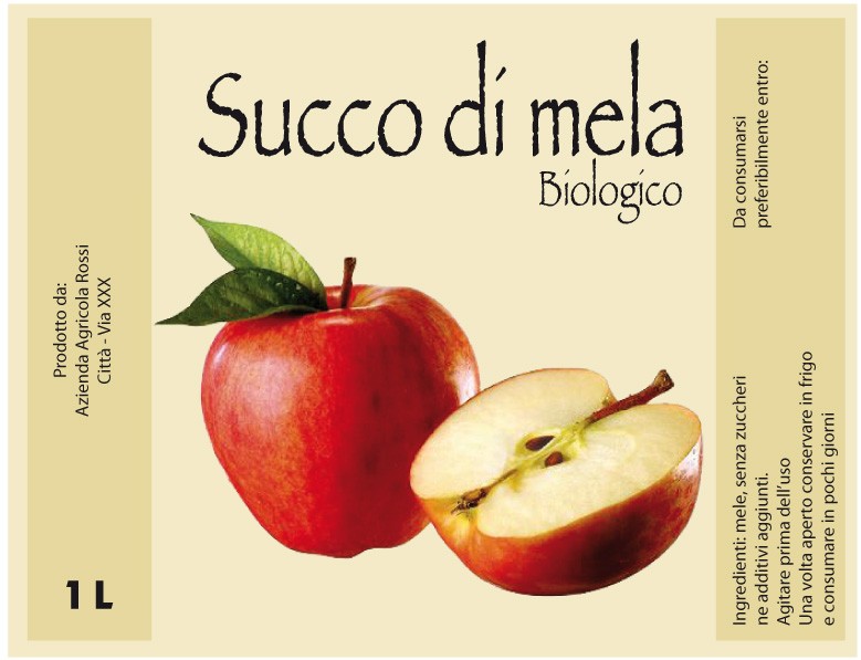 Esempio etichetta