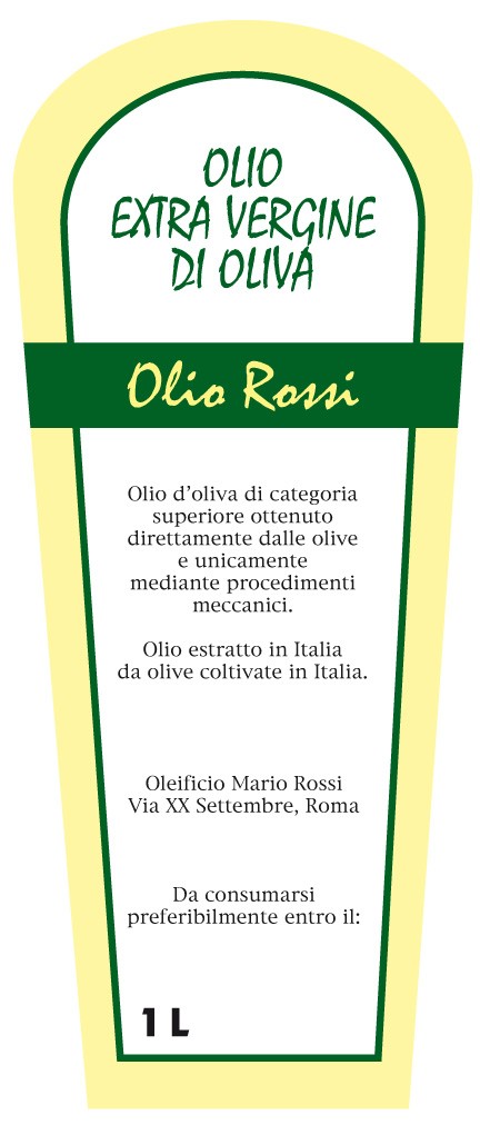 Esempio etichetta