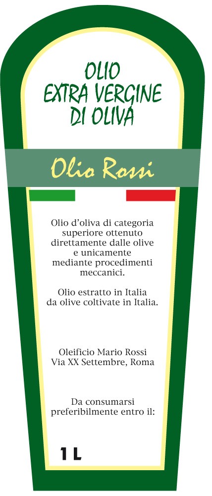 Esempio etichetta