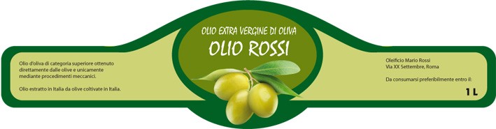Esempio etichetta