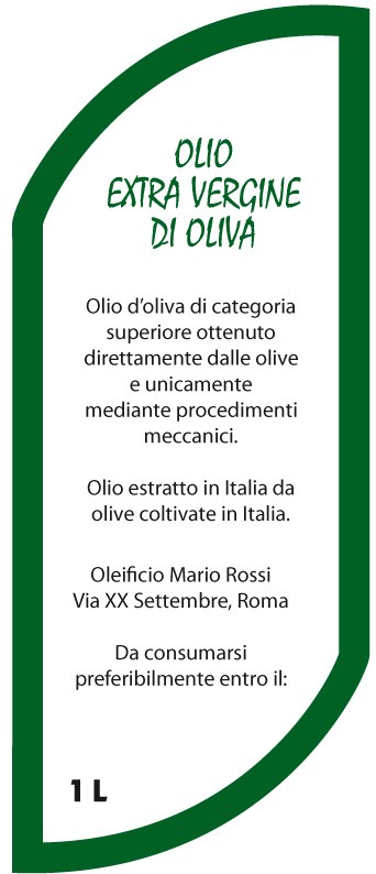Esempio etichetta