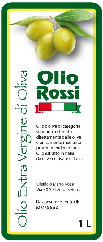 Esempio etichetta