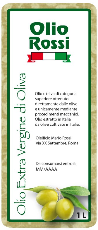 Esempio etichetta