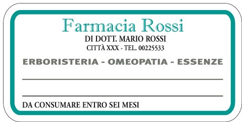 Esempio etichetta