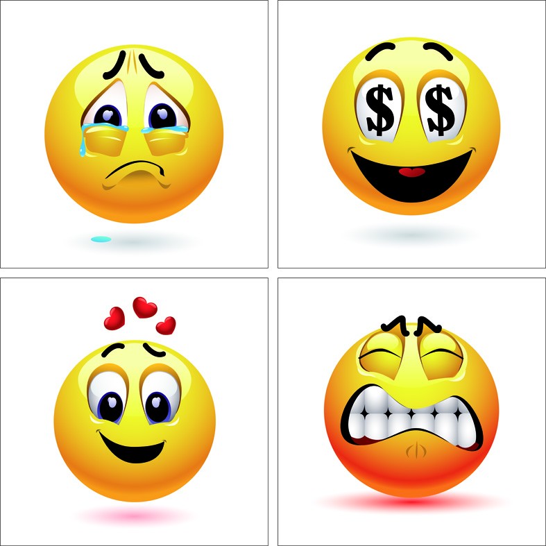 Art. 1089s - 4 parti Quadro in plexiglass stampa brillante "Smile"