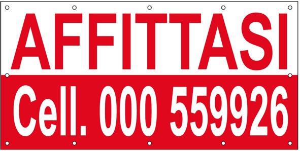 Art. 608/1 - Striscione 200x100 cm