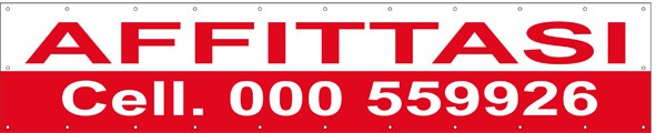 Art. 608/4 - Striscione 500x100 cm