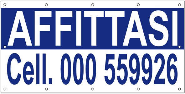 Art. 609/1 - Striscione 200x100 cm