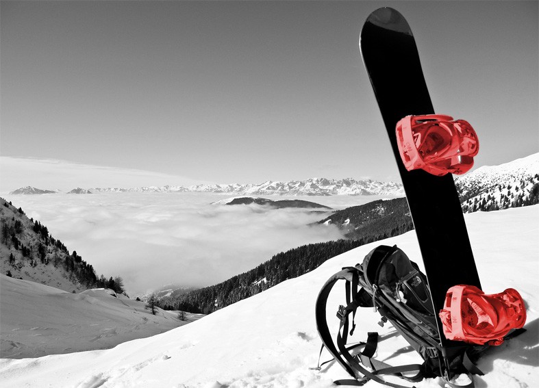 Art. 634 - Quadro in plexiglass stampa brillante "Snowboard"