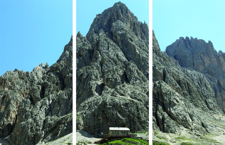 Art. 1675s - 3p Quadro su tela canvas lucida "Rifugio Vicenza"