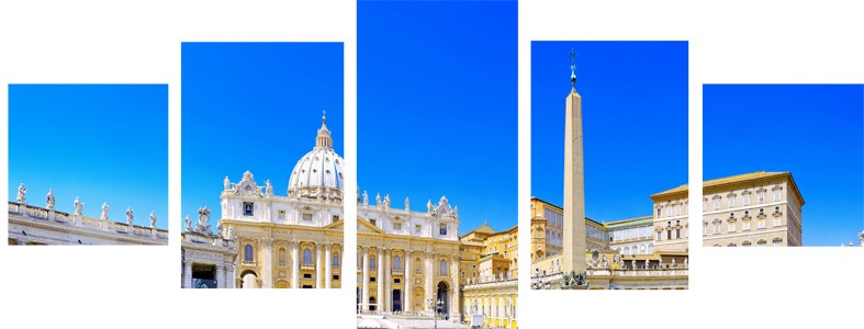 Art. 1725 sfalsati - Quadro su tela canvas lucida "Basilica di S. Pietro"