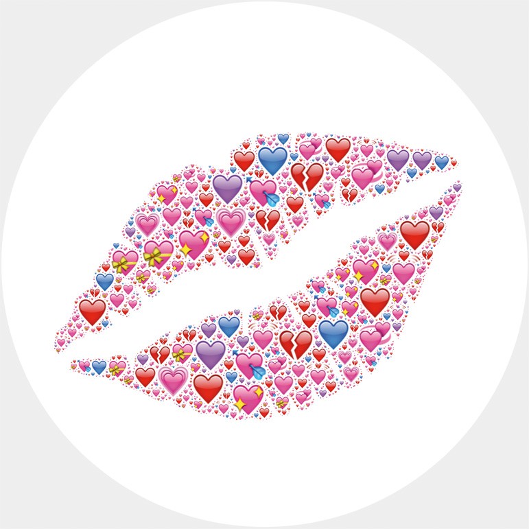Art. 939t - Quadro in plexiglass stampa brillante "Kiss"