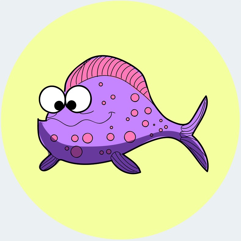 Art. 999t - Quadro in plexiglass stampa brillante "Pesce"