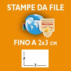 ETICHETTE - Formato fino a 2x3 cm