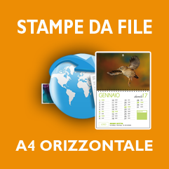CALENDARIO A4 orizz - 7 fogli avanti e retro - rilegatura centrale