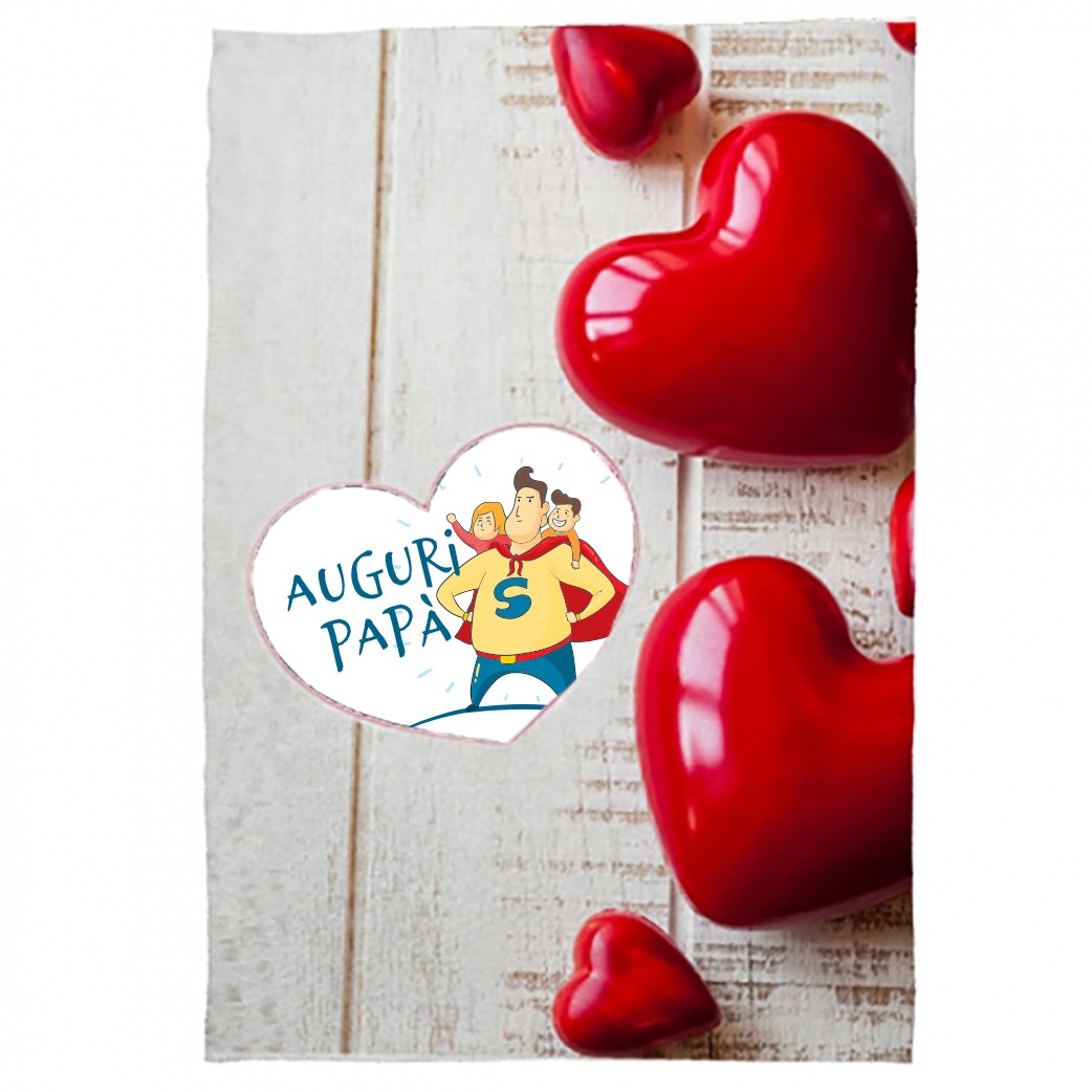 Plaid Cuori con personalizzazione