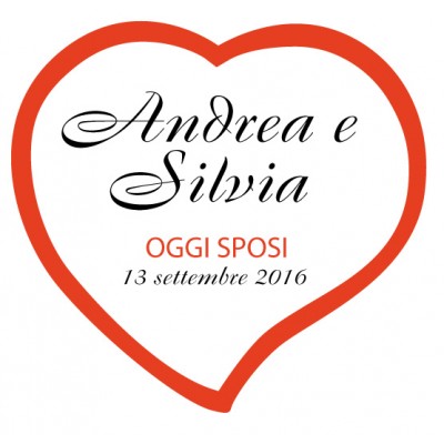 Art. 1136 - Etichetta adesiva per bomboniere 38x36 mm