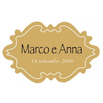 Art. 1132 - Etichetta adesiva per bomboniere 36x22 mm