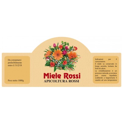 Art. 1557 - Etichetta miele 155x65 mm