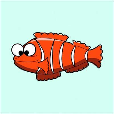 Art. 1007q - Quadro in plexiglass stampa brillante "Pesce pagliaccio"