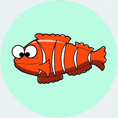 Art. 1007t - Quadro in plexiglass stampa brillante "Pesce pagliaccio"