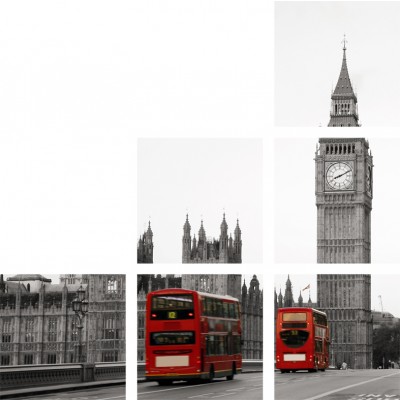 Art. 1726 sfalsati - Quadro su tela canvas lucida "Londra"