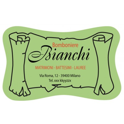 Art. 539/6 - Etichetta chiudi pacco 45x28 mm