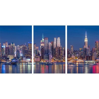 Art. 1599s - 3p Quadro su tela canvas lucida "Manhattan"