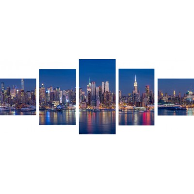 Art. 1599 sfalsati - Quadro su tela canvas lucida "Manhattan"