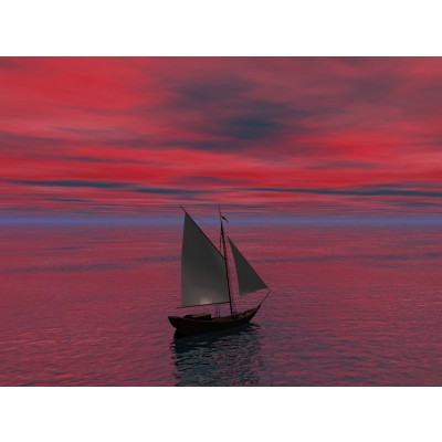 Art. 601 - Quadro in plexiglass stampa brillante "Tramonto"