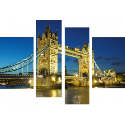Art. 617 sfalsati - Quadro in plexiglass stampa brillante "London Tower Bridge"