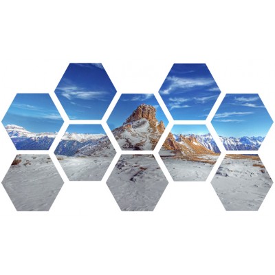 Art. 663e - Quadro in plexiglass stampa brillante "Rifugio Roda de Vael"