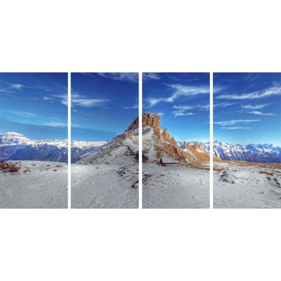 Art. 663s - 4 parti Quadro in plexiglass stampa brillante "Rifugio Roda de Vael"