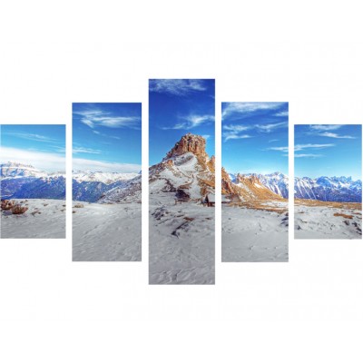 Art. 1663 sfalsati - Quadro su tela canvas lucida "RIfugio Roda de Vael"