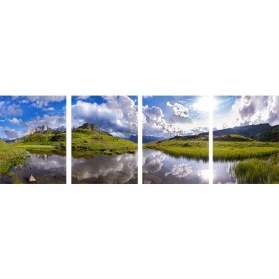 Art. 679s - 4 parti Quadro in plexiglass stampa brillante "Passo Valles"