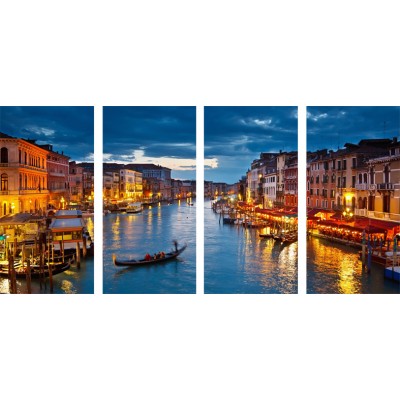 Art. 1706s - 4p Quadro su tela canvas lucida "Venezia"