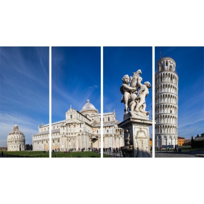 Art. 1709s - 4p Quadro su tela canvas lucida "Pisa"