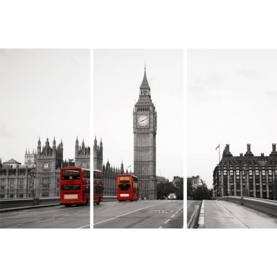 Art. 1726s - 3p Quadro su tela canvas lucida "Londra"