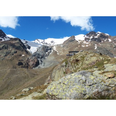 Art. 1760 - Quadro su tela canvas lucida "Cima Cevedale - Rifugio Larcher"