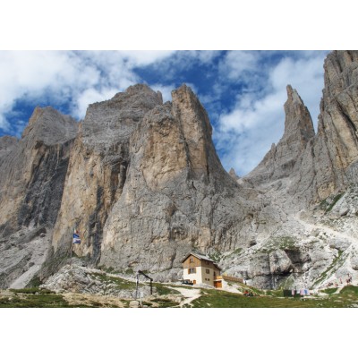 Art. 1815 - Quadro su tela canvas lucida "Val di Fassa - Rifugio Negritella"