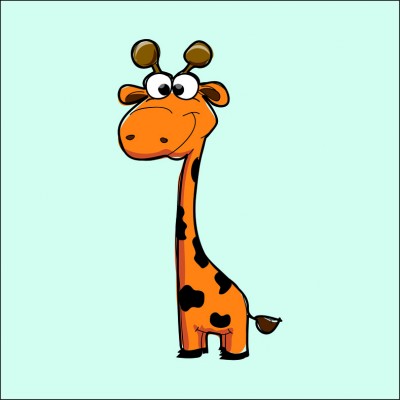 Art. 978q - Quadro in plexiglass stampa brillante "Giraffa"